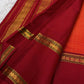 Korvai Kancheepuram silk saree in peacock teal with royal violet border