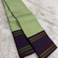 Tender Green and Deep Plum Handwoven Pure Silk Kanjivaram Saree with Kanchi Kattam Rettapet Border