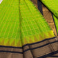 Thulir Pachai green lightweight Kanjivaram saree, full view