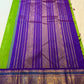 Thulir Pachai handwoven Pure Silk Kanchipuram Vairaoosi saree with royal violet zari border