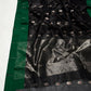 Black Tissue Silk Chanderi saree with floral buttas
