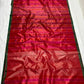Tissue Silk Chanderi saree detail showing fine jari stripes and multicolour woven buttas