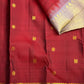 Deep Arakku red butta pure silk Kanjipuram saree with elephant zari and mauve border – view 3