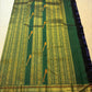 Folded view of midnight navy and bottle green butta Kanjipuram silk saree — Idam Living