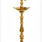 Brass Kuthu Vilakku lamps in multiple sizes from 12 to 24 inches displayed together