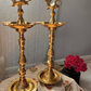 Traditional Brass Kuthu Vilakku Lamps – Solid Brass South Indian Oil Diya, Nachiyar Kovil Handmade (4 Sizes)