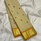 Traditional Butta Kanchipuram silk saree in ivory