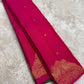 Traditional raspberry pink Butta Pure Silk Kanchi Pattu saree