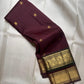Deep Plum handwoven pure Kancheepuram silk saree full overview