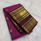 Vadamalli pink handwoven pure silk Kanjipuram saree with Paaku brown Varisaipet border and oosivaanam zari — Idam Living