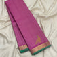 Orchid pink Kili Kanjivaram pure silk saree, folded view — Idam Living