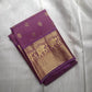 Orchid purple lightweight Kanjipuram silk saree with elephant motif zari border