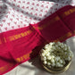 Traditional Madurai Sungudi handloom cotton saree — full drape view