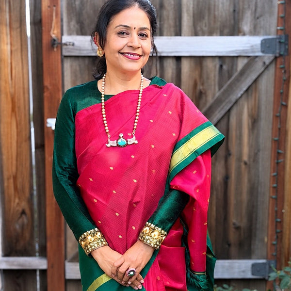 Idam Living saree shared by a client on Instagram