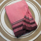 Handwoven Patteda Anchu Cotton Saree from Karnataka with Broad Double Border