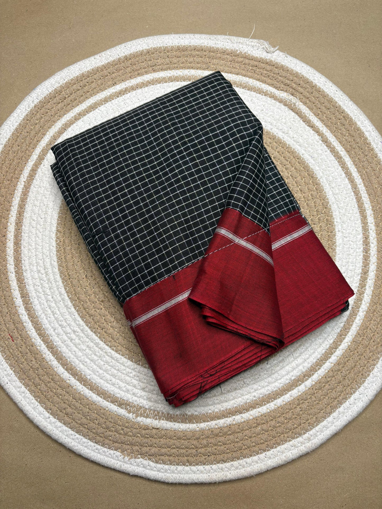 Authentic Handwoven Patteda Anchu Cotton Saree