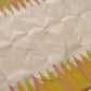 Venpattu Ivory Pure Silk Kanchipuram Ettukol Saree with Multicolour Temple Border