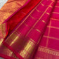 Vermilion Red Handwoven Pure Silk Kanchipuram Saree with Zari Kattam Border