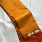 Turmeric gold handwoven pure silk Kanchipuram saree, full overview