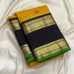 Turmeric Yellow Handwoven Pure Silk Kanchipuram Saree with Rettapet Border and Mayil Chakram, decorative pallu detail