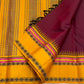 Mulberry Maroon Handwoven Pure Silk Kanchipuram Pattupet Saree with Turmeric Yellow Border