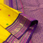 Turmeric Yellow pure silk Kanchipuram saree — butta detail