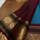 Turquoise Blue Pure Silk Kanchipuram Butta saree with grand Kamalam gold zari border
