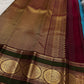 Turquoise Blue Kanchipuram silk saree with petite scattered gold zari buttas