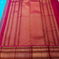 Turquoise Handwoven Pure Silk Kanchipuram Saree with Maroon Varisaipet Border
