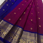 Kanchipattu silk saree in korvai with vadamalli pink border weave traditional zari detail