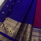 Kanchipattu silk saree in korvai with vadamalli pink border weave traditional zari detail