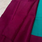 Vadamalli pink lightweight Kanjivaram silk saree with turquoise blue pallu, pallu view