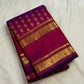 Vadamalli Pink Pure Silk Kanjeevaram saree with floral zari buttas - Idam Living