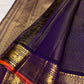 Vadamalli purple pure silk Kanchipuram Vairaoosi saree, view 5