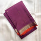 Vadamalli Purple pure silk Kanchipuram saree with antique-gold woven detailing.