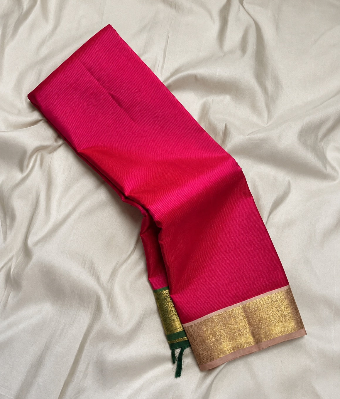 Vairaoosi Ganga Jamuna Kanchipuram saree in pink