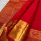 Kumkum Red Floral Jaal Pure Silk Kanchipuram Saree with Grand Gold Peacock & Yazhi Border: view 4