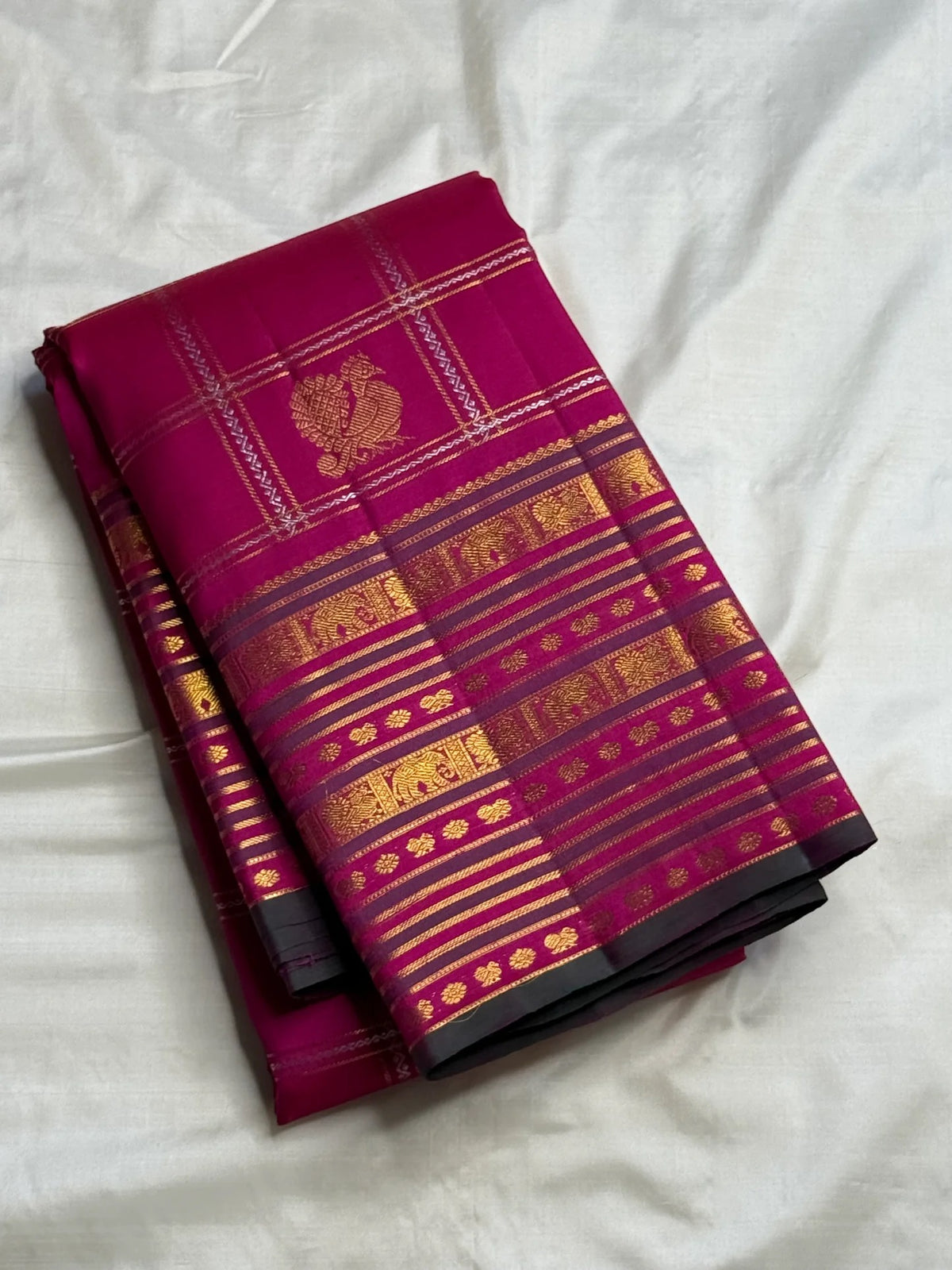 Traditional Varisaipet Kanjivaram silk saree pattern