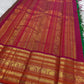 Varisaipet elephant zari border close-up on Peacock Teal KanchiPattu silk saree