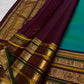 Peacock Blue-Green Handwoven Pure Silk Kanjipuram Varisaipet Saree with Petite Buttas and Multi-Motif Zari Border
