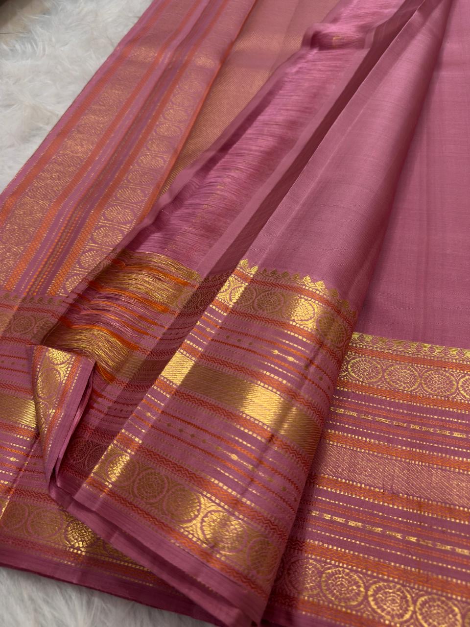 Traditional Varisaipet weave in Pure Kanchi Pattu mulberry silk