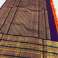 Vermilion Orange Handwoven Pure Silk Kanchi Pattu Varisaipet Saree with Heritage Zari Border — Idam Living