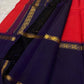 Vermilion Red Kanjeevaram silk saree, border close-up detail — Idam Living