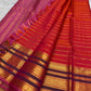 Traditional red gold Pure Silk Kanchipuram saree.