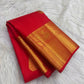 Vermillion red pure silk Kanchipuram Butta saree, view 6