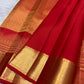 Pure Silk Kanchipuram Butta saree with broad antique gold zari border
