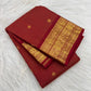 Vermilion Red pure silk Kanchipuram saree — vairaoosi, full drape