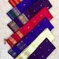 Idam Living handwoven pure silk Kanchipuram Varisaipet saree with zari mayil chakram buttas