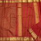 Vintage 2gm Purity Zari Kanchipuram saree in deep Vermilion Red.