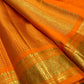 Vintage 2gm Purity Zari Kanchipuram saree in saturated Saffron Orange.